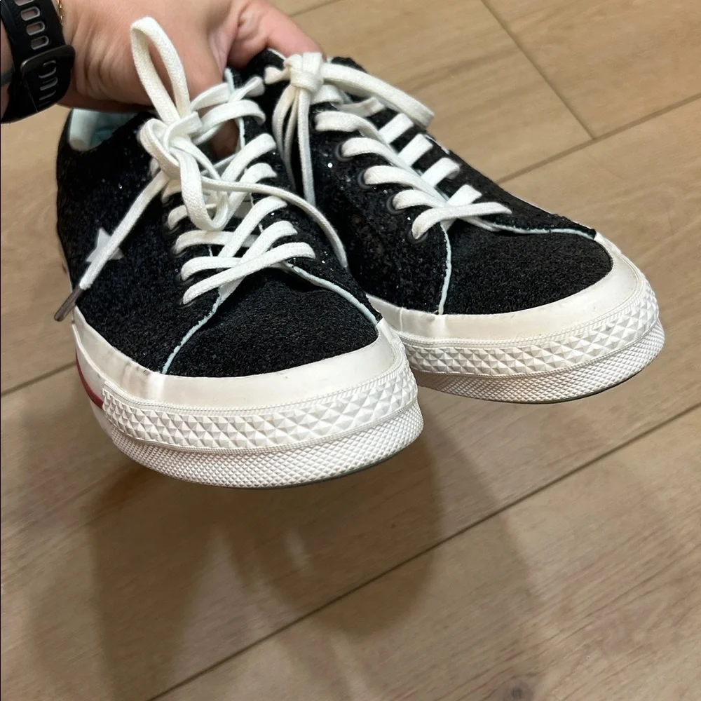 Converse X Chiara Ferragni One Star Ox Low Black Glitter Women's Size 10